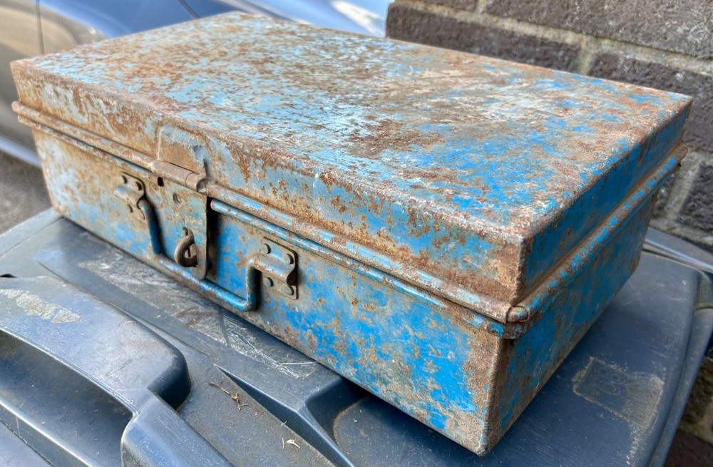 Vintage metal  tool box