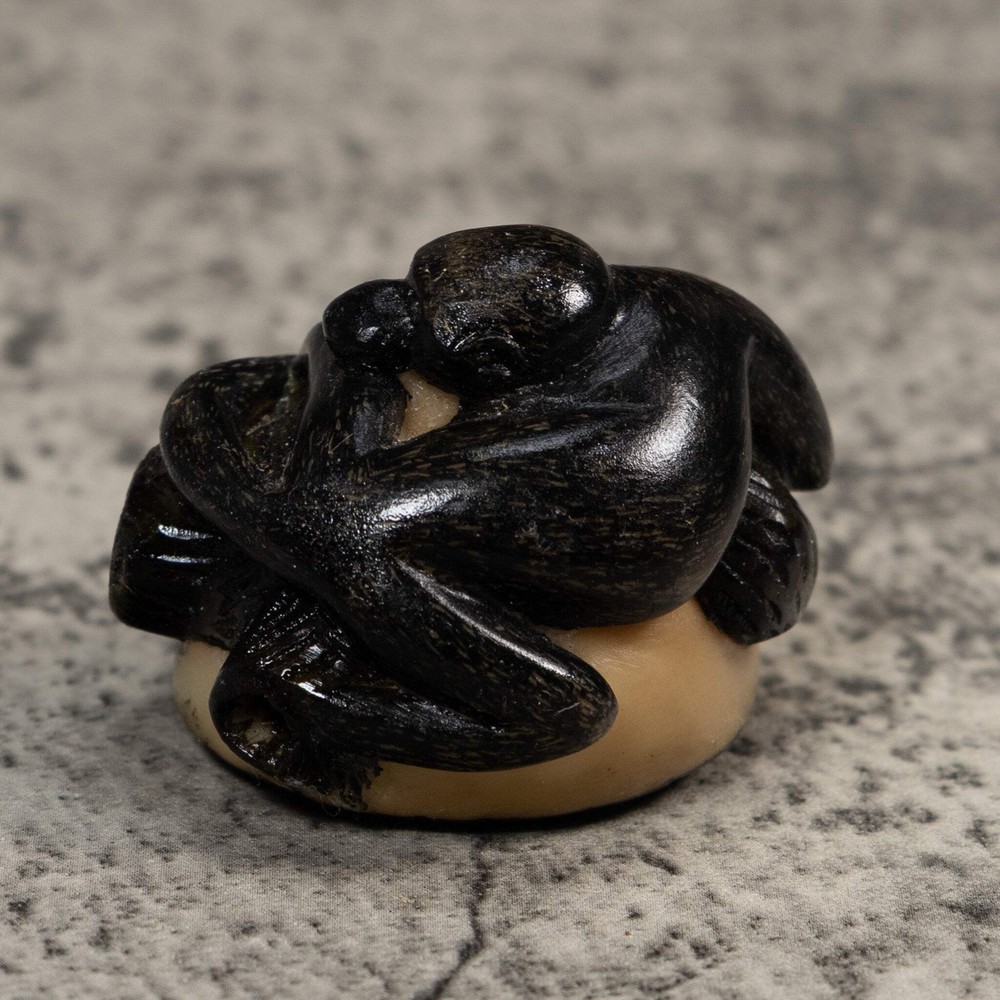 Black Howler Monkey Tagua Carving