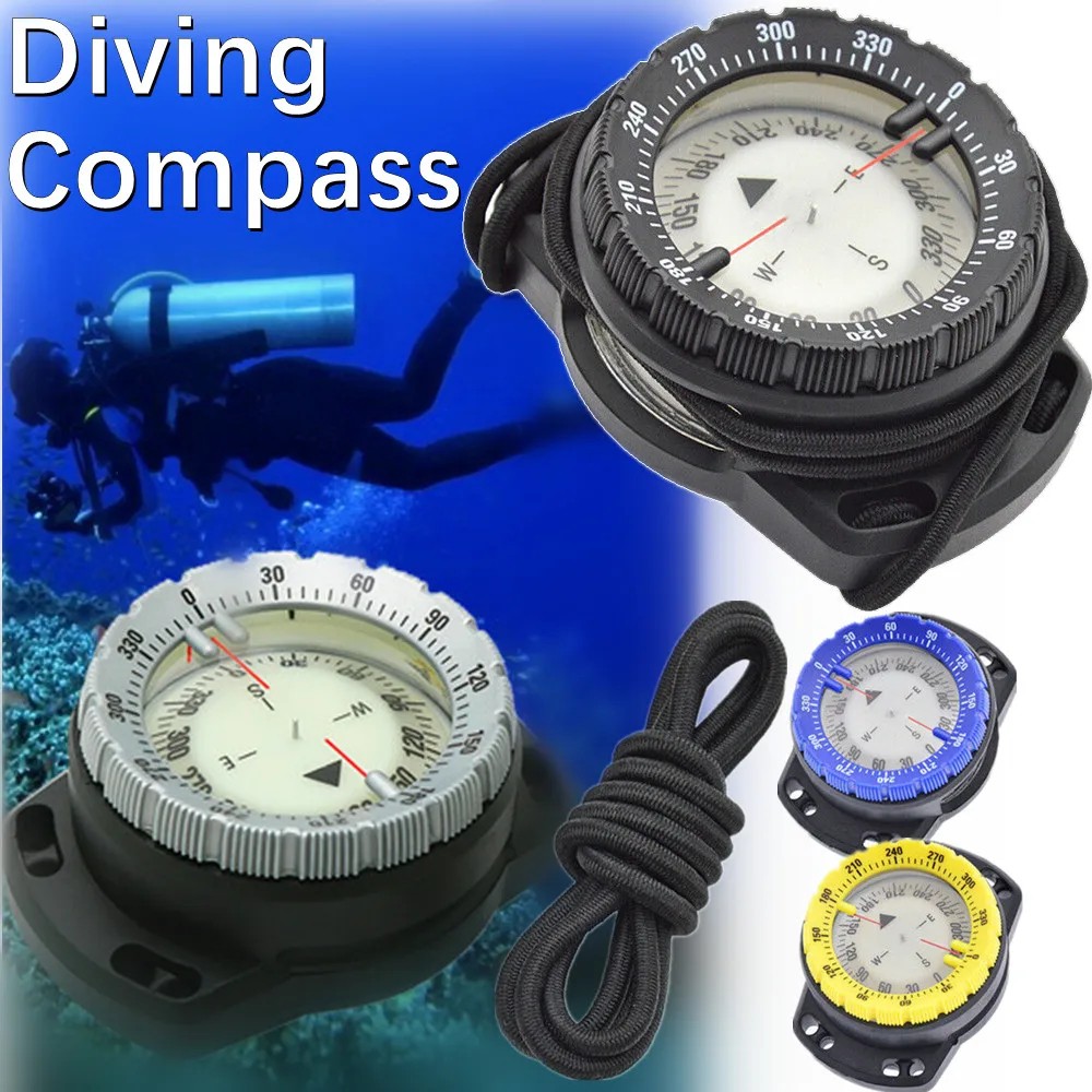 Scuba Diving Luminous Compass 50M Waterproof Underwater Compass Diving Compass