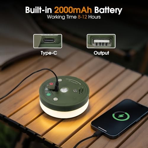 2-Pack Camping String Lights with 4 in 1 Portable Camping 2 Pack Remote Control
