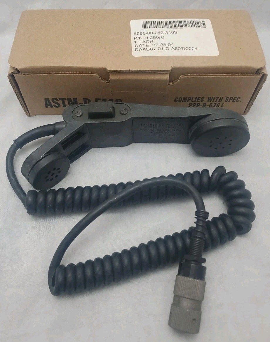 Military H-250 A/U Radio VRC PRC Field Radio Handset ~New