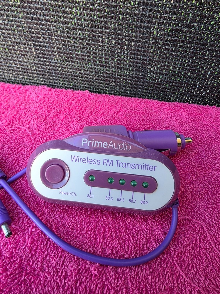 Prime Audio Wireless FM Transmitter Connect To Your Car Stereo System