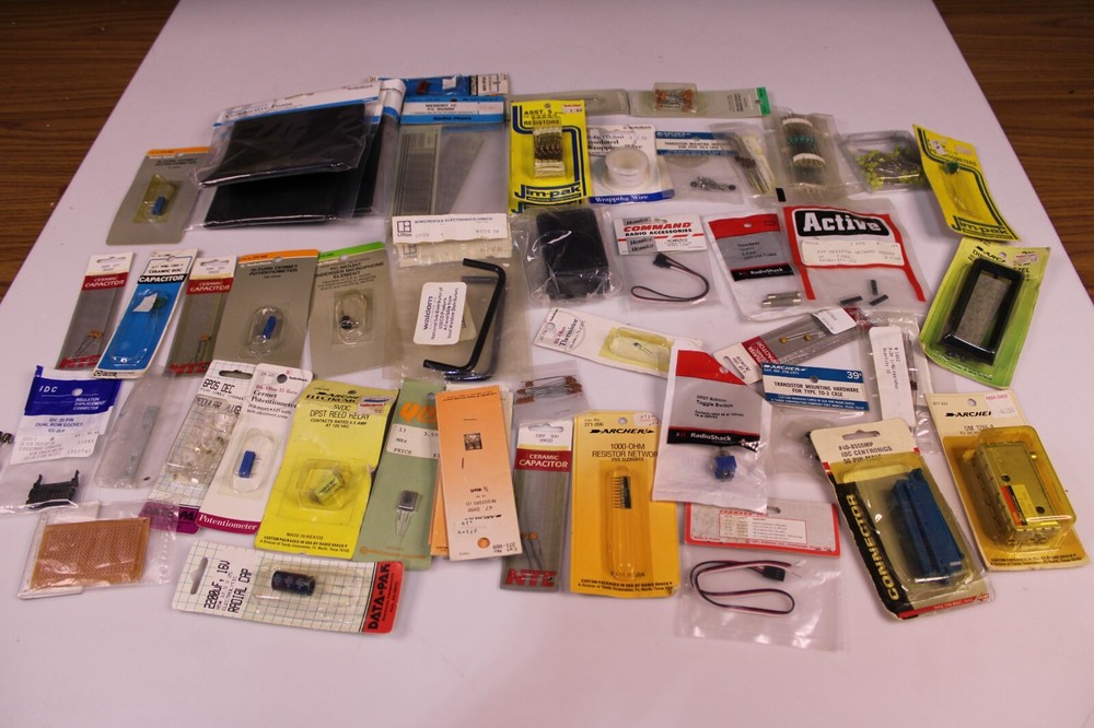 Large Lot NOS Electronic Components Capacitors/Resistors More Etc. Mixed