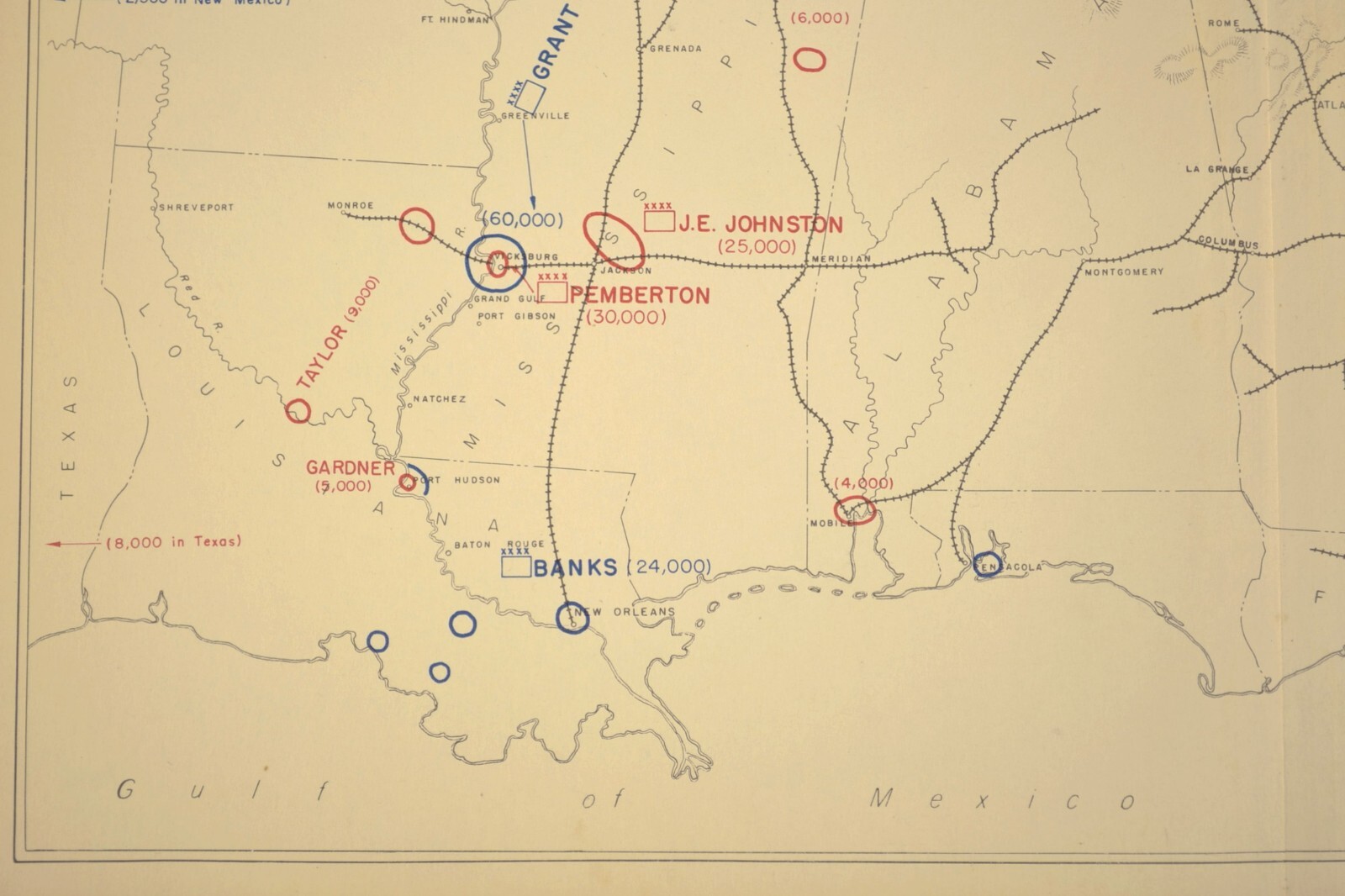 Overview Civil War Battlefield Map Army Positions Generals Situation June 1 1863