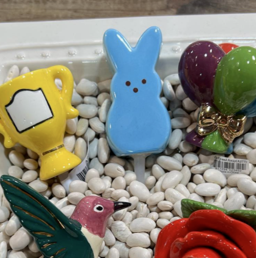 Nora Fleming Mini BLUE PEEP Easter Bunny Rabbit A273 Ceramic Platter Charm