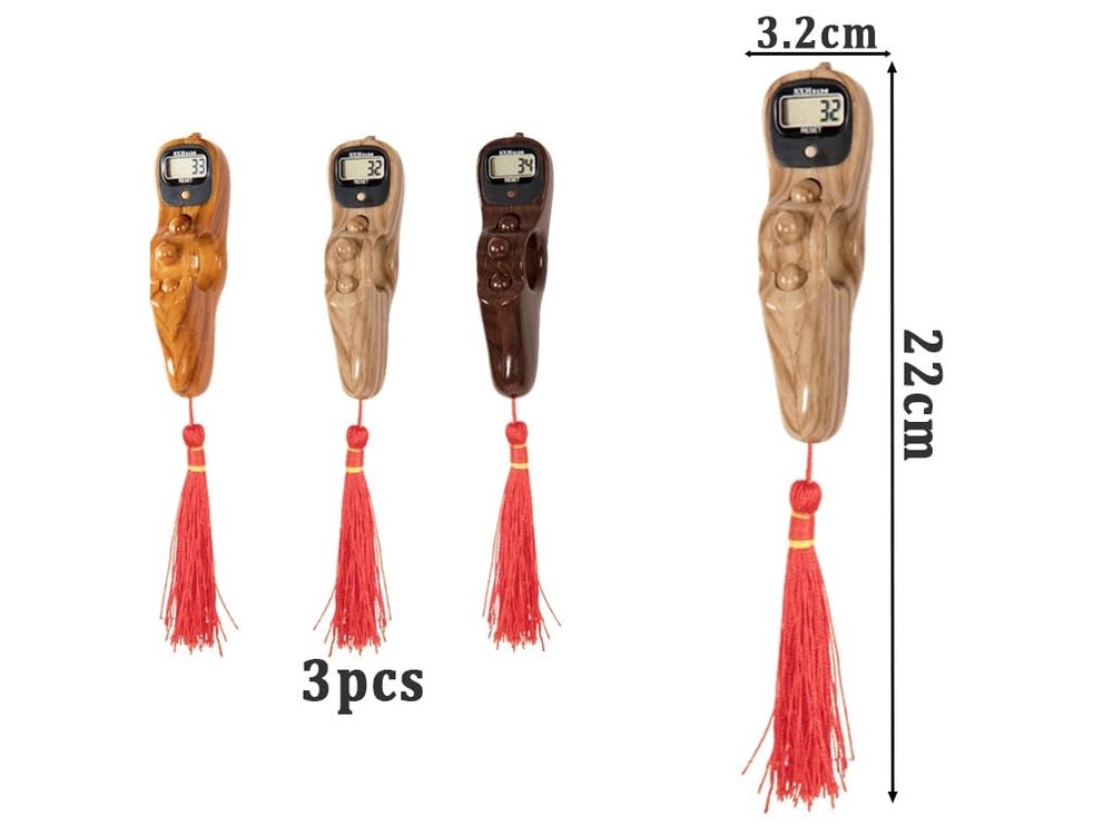 3PCS Portable Handheld Digital Beads Counter, Prayer Digital Finger Counters,...