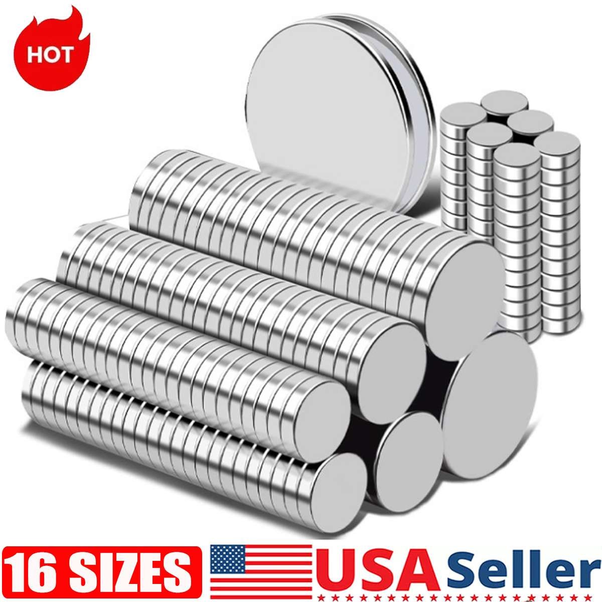 Round Neodymium Magnets Super Strong Rare Earth N52 Magnet Disc Small Large LOT