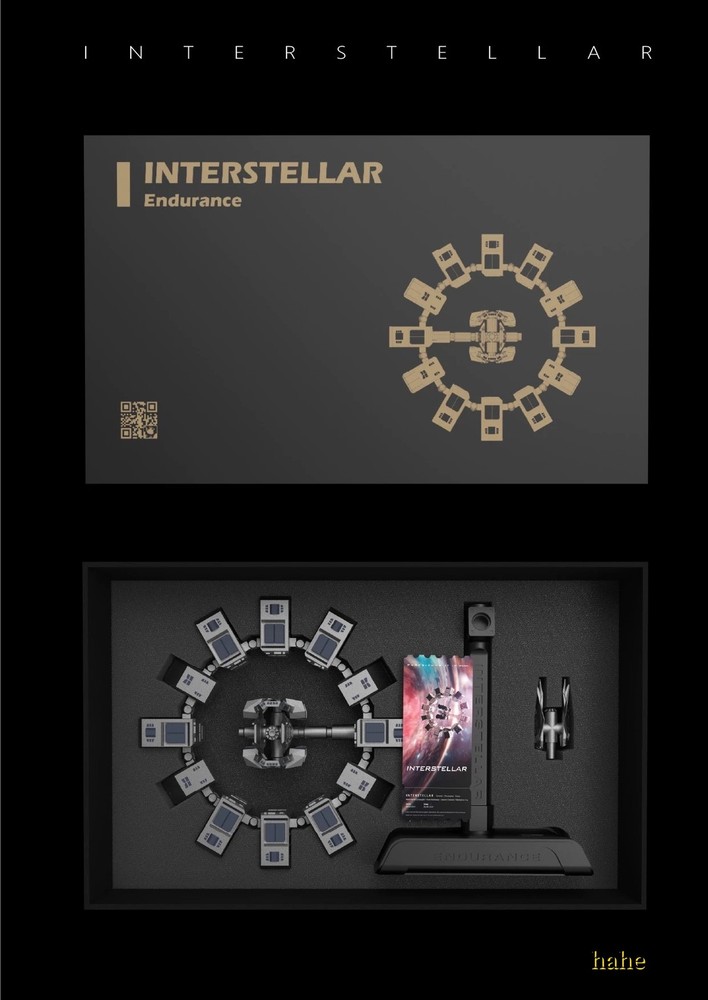 Interstellar Endurance Space Station Rotatable Model Ornament 3D Printed Collect