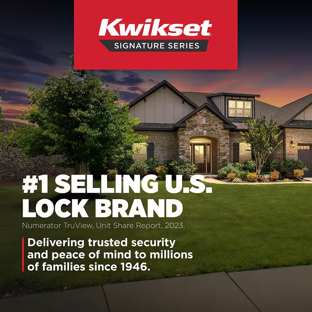 Halifax Square Matte Black Keyed Entry Door Handle Featuring Smartkey Security
