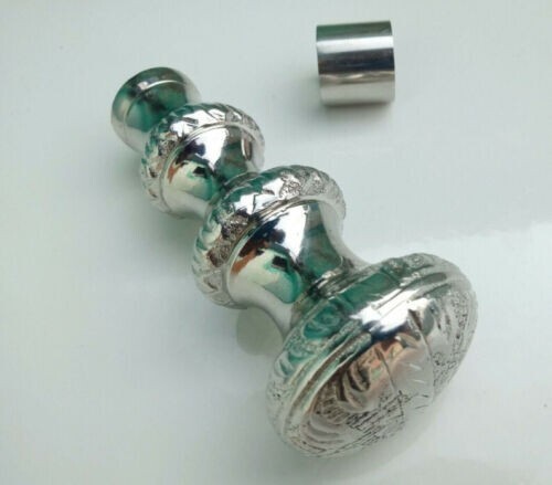 Handmade Designer Solid brass Silver Long Head handle For Walking Stick Canes