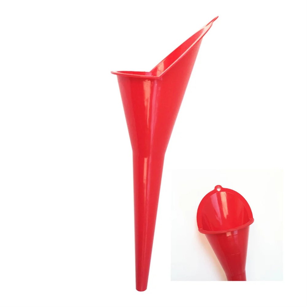 2Pcs Premium Plastic Funnel Long Reach for Engine Oil Fluids Auto Motorcycle Ref