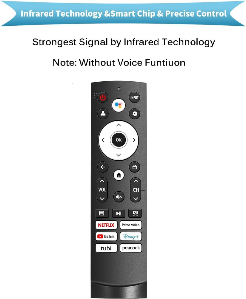 Universal Remote Control for Hisense Smart Google TV Series, Replacement for UHD
