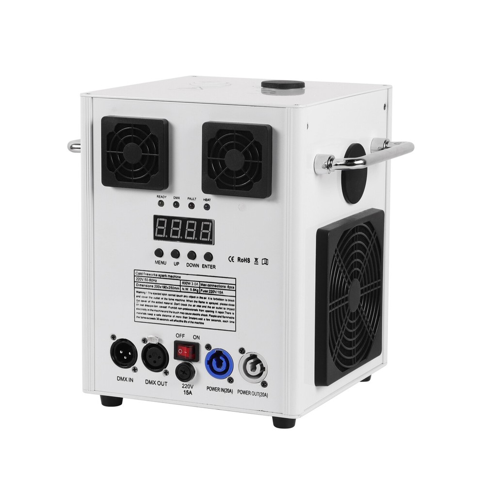 2PCS Large Cold Spark Machine 600W DMX Stage Firework Machine 6.6-9.8ft DJ Light