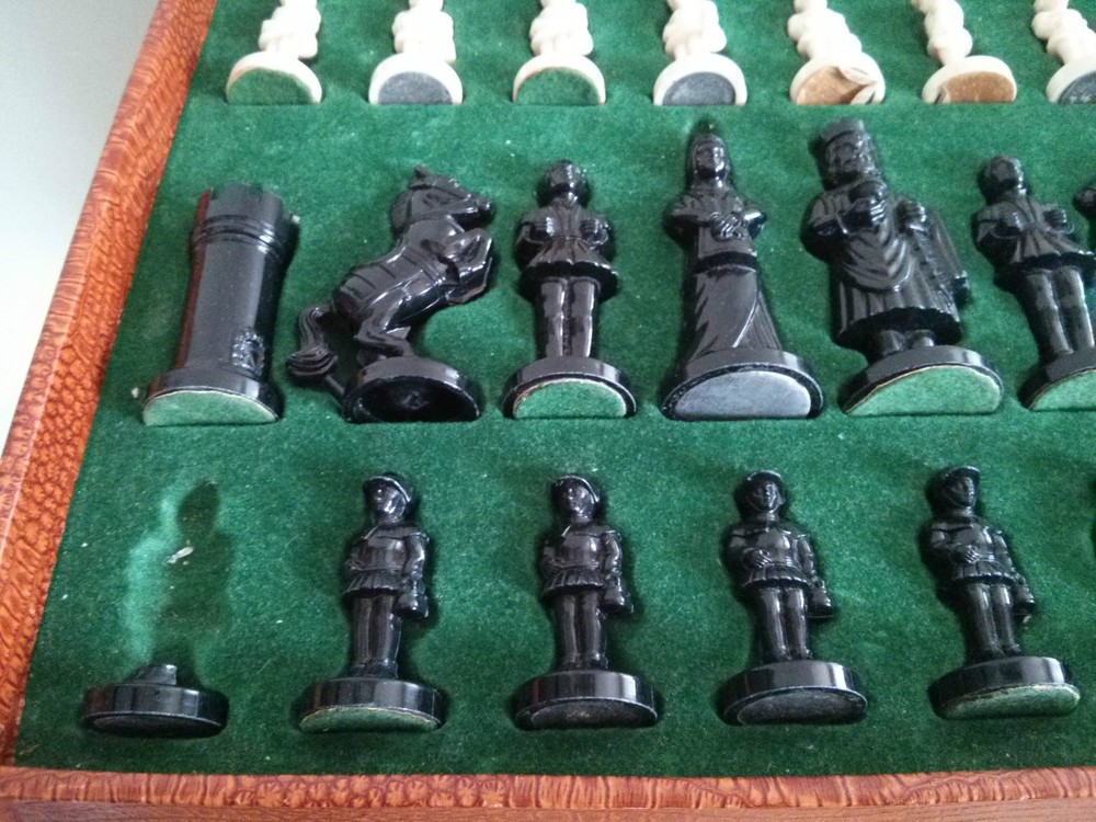 Vintage plastic chess set, made in Germany