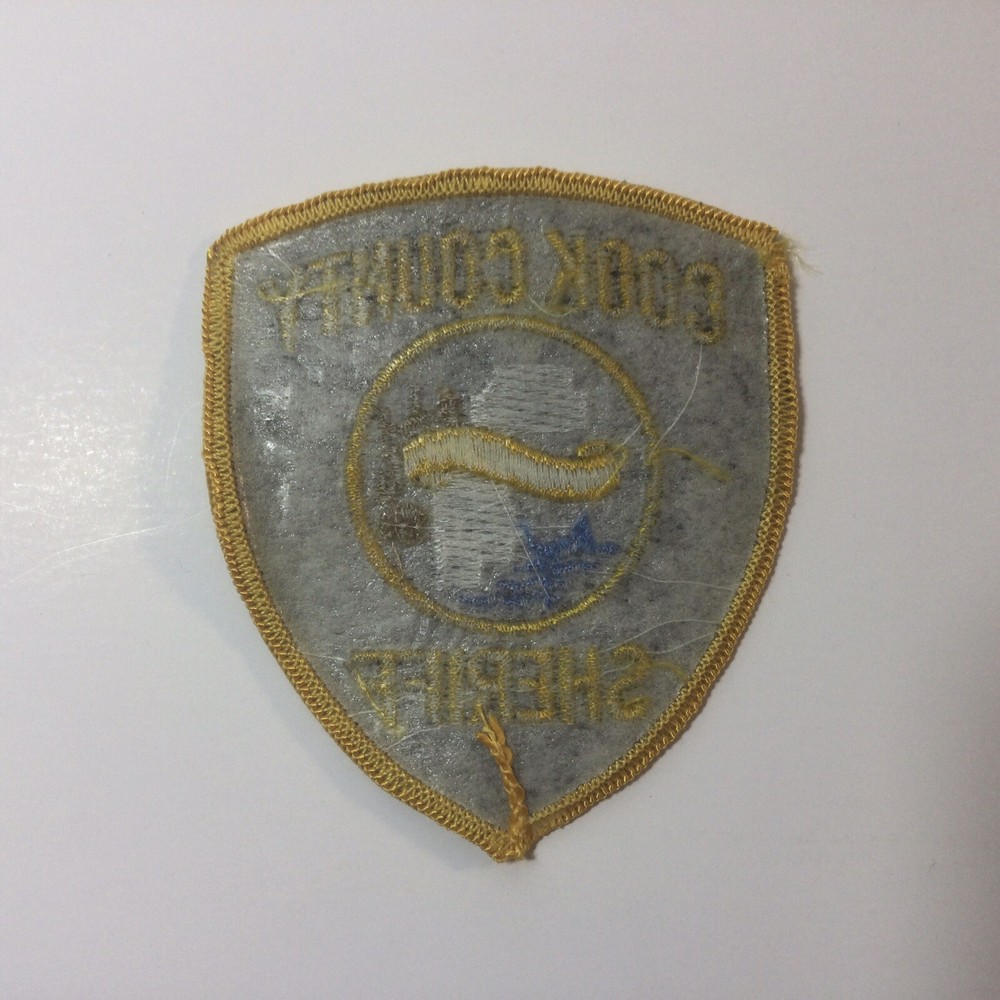 2 5/8" HAT Size | COOK COUNTY SHERIFF Embroidered Shield Patch | Vintage
