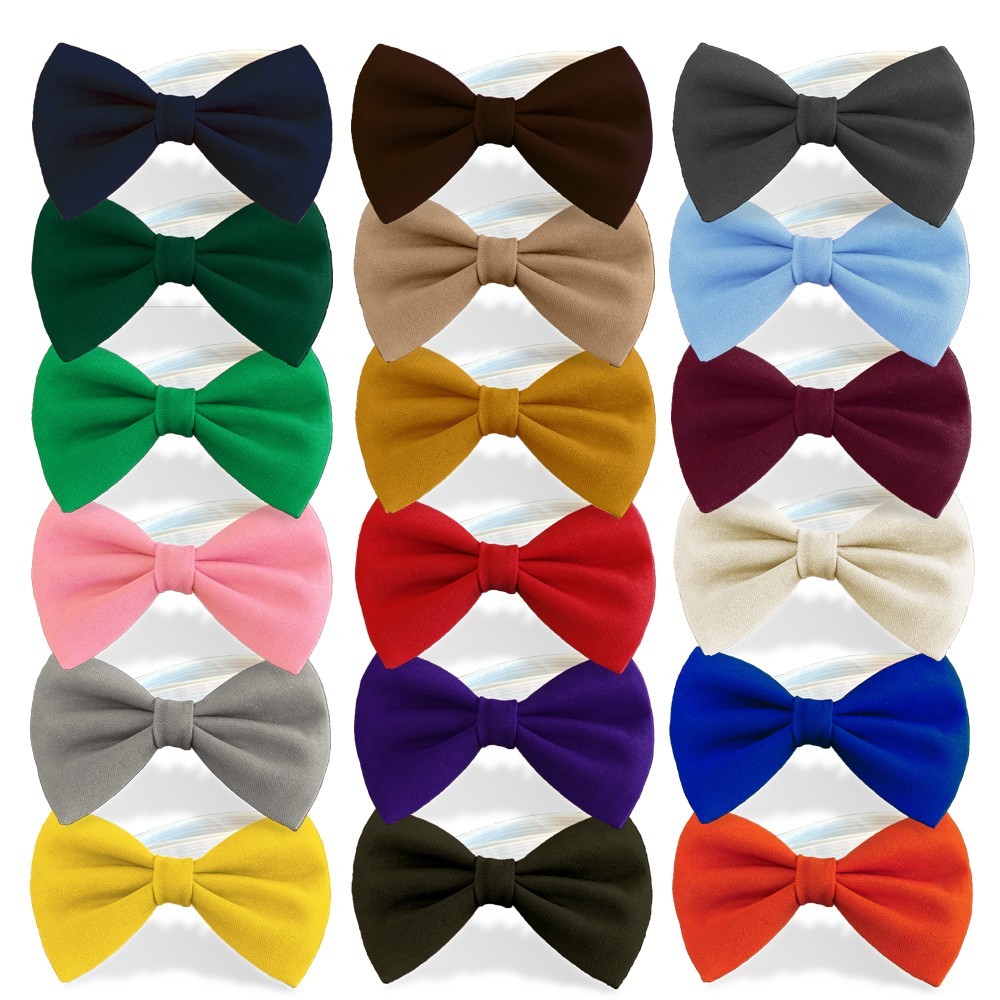 Golf Knickers Solid Cotton Pre Tied Bow Tie 20 color options
