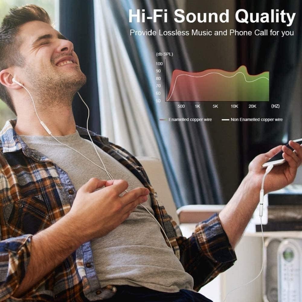 [Apple MFi Certified] 2 Pack Lightning to 3.5 mm White/Lightning 2Pack