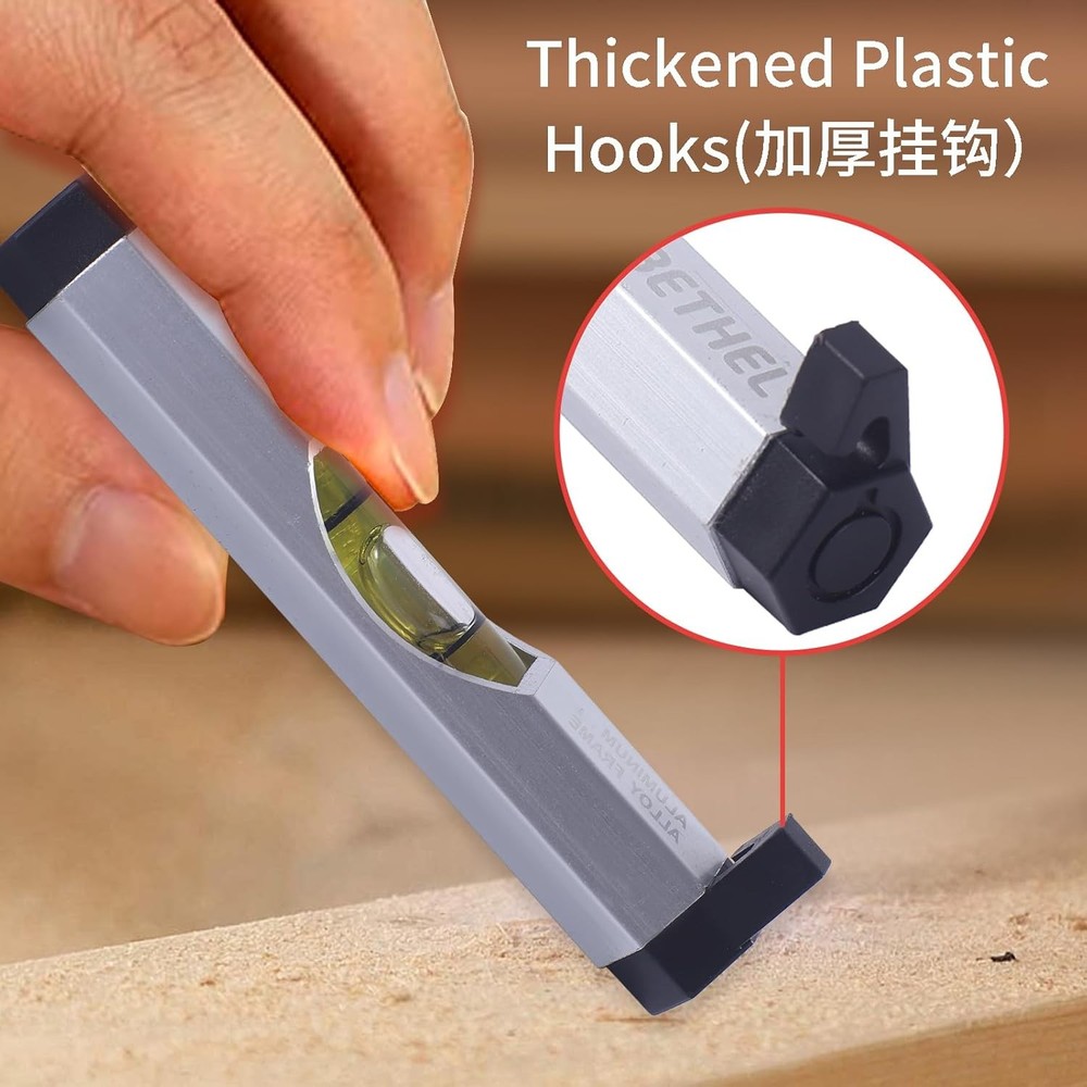 BETHEL 3 Packs Bubble Line Level String Tools, Aluminum Mini Leveler for Constru