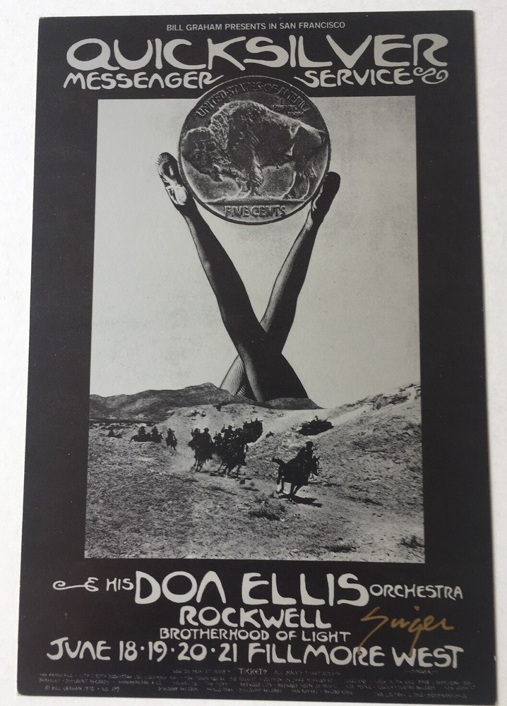 Bill Graham BG 239 Postcard Signed By David Singer 6/18-21/70 Fillmore West