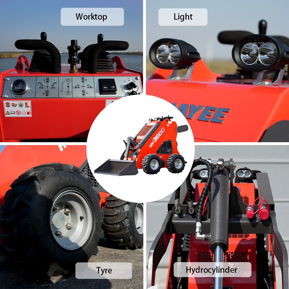 HUAYEE FREE SHIPPING New Mini Skid Steer Loader 13.5hp B&S Gas EPA Engine