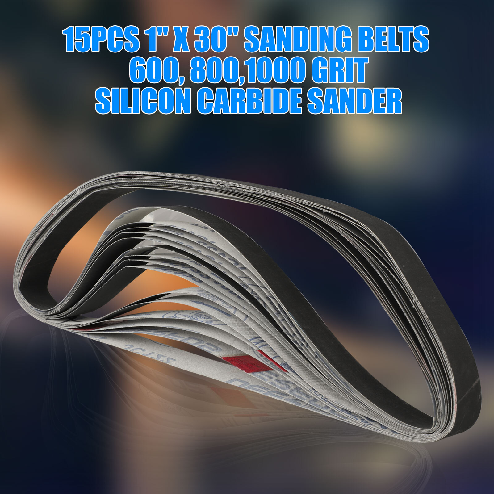 15Pcs 1x30inch Sanding Belt 600 800 1000 Grit Polishing Sander Belts Sandpaper