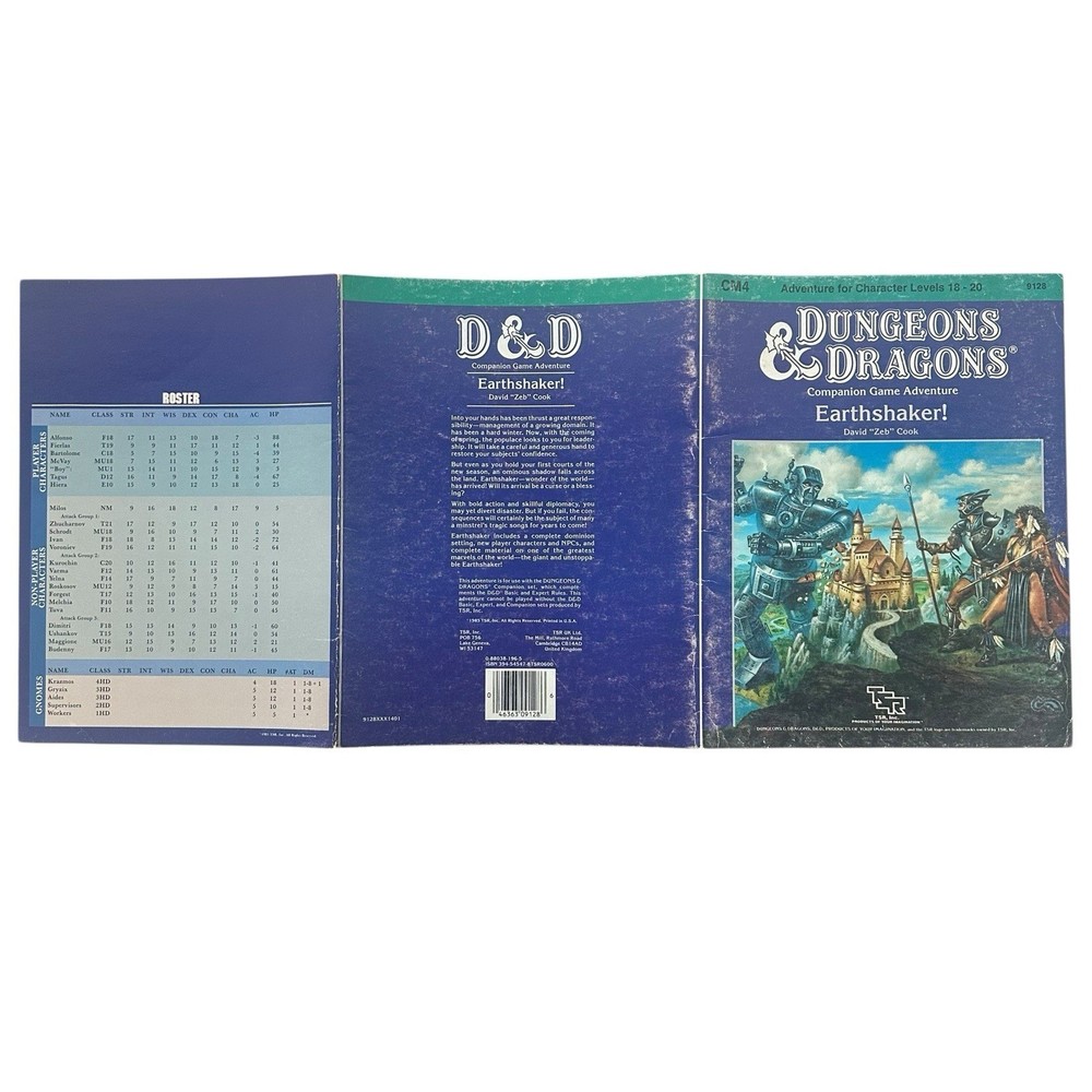 Earthshaker! Adventure Module - Dungeons and Dragons CM4