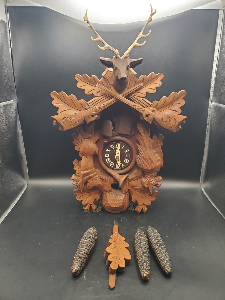 Vintage Hand-Carved Black Forest Cuckoo Clock Untested