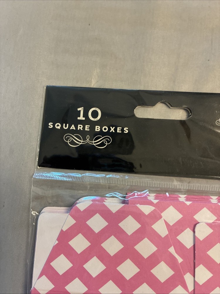 Bella Bug 10 Square Boxes 3.25" X 3.25" Pink