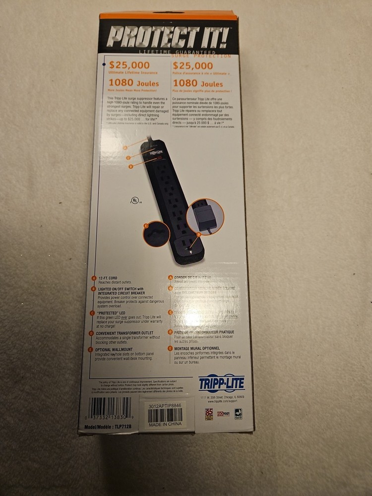Tripp Lite TLP712B Surge Protector