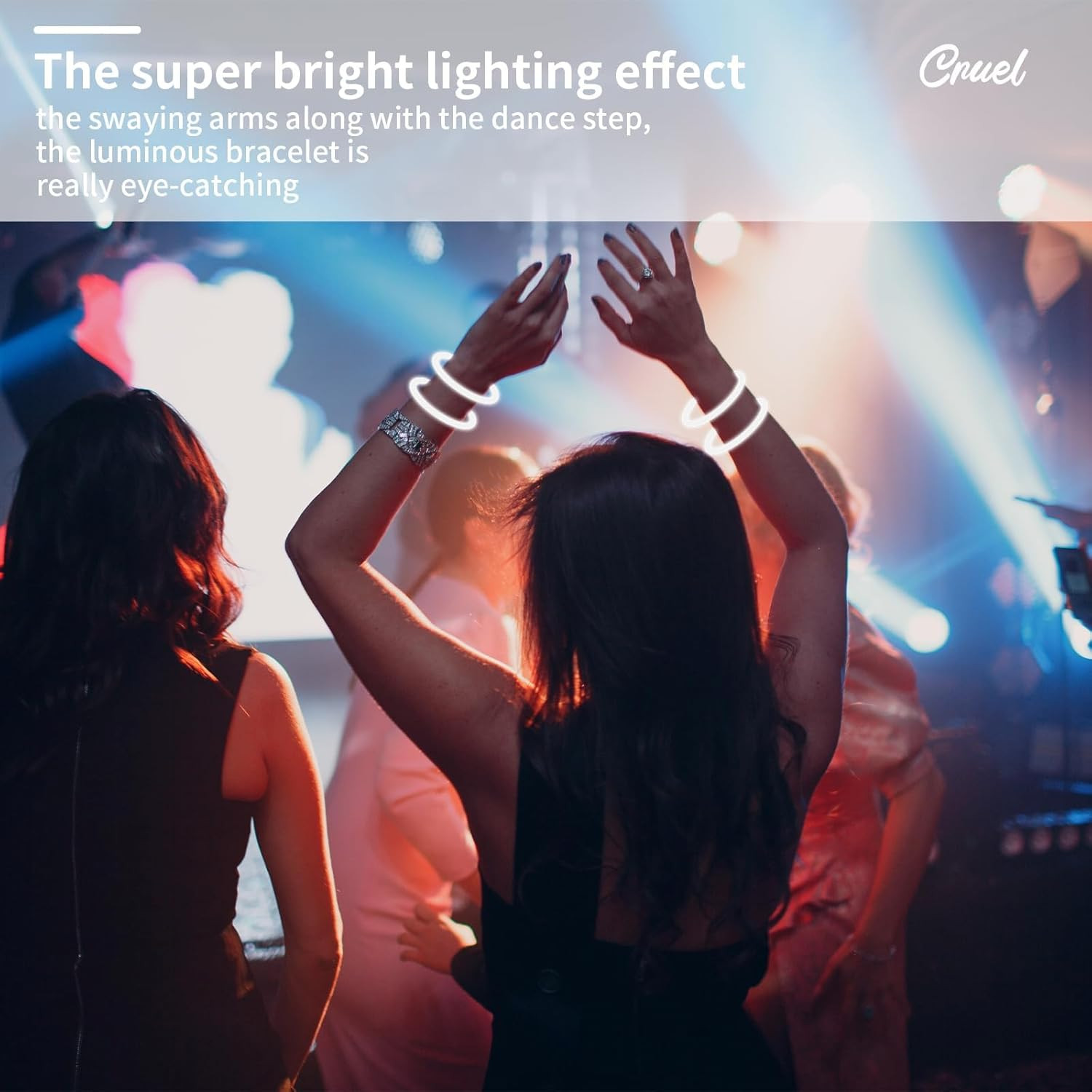 100 Pack 8” White Glow Sticks Bulk with 100 Connectors Neon Glow In The Dark Par