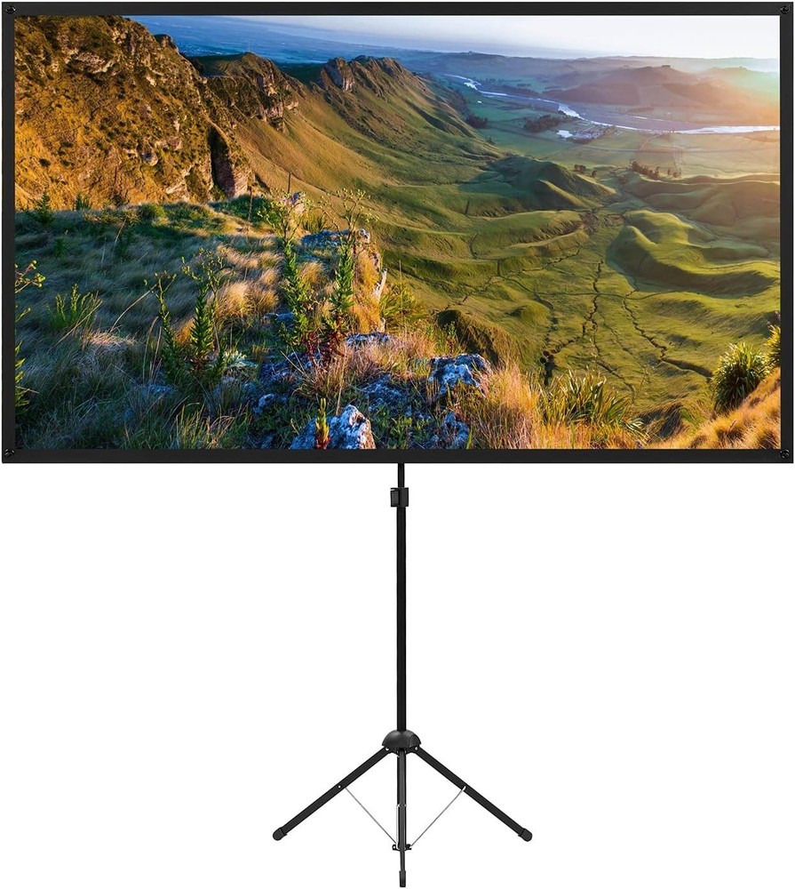100-Inch Portable Projector Screen with Tripod Stand - Easy Setup & Lightweight
