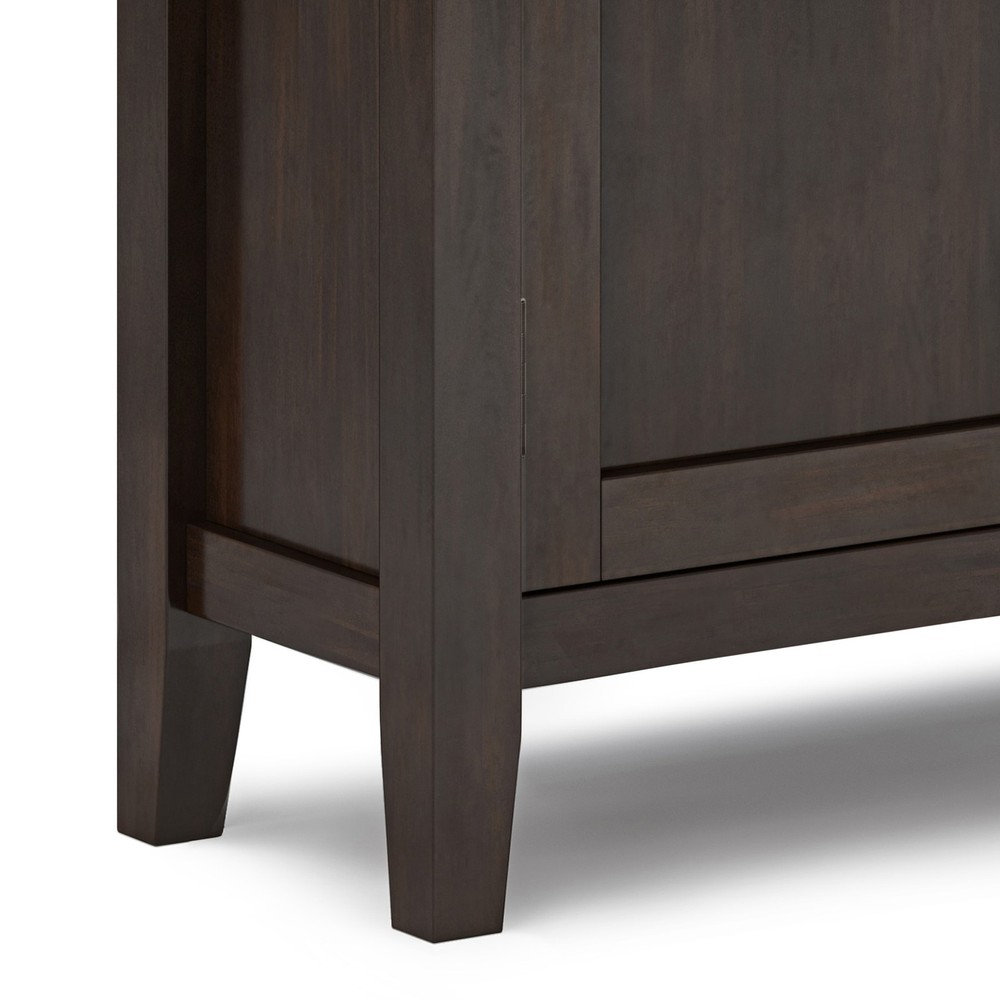 WYNDENHALL Mansfield SOLID WOOD 32 inch Wide Transitional Low Storage...