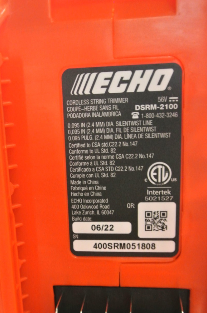 Echo DCP-BVRVS1 eForce Trimmer & Blower Combo Kit TOOLS ONLY