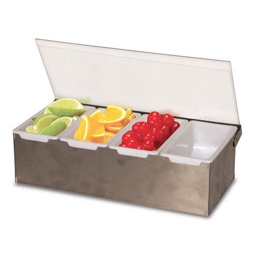 Value Series CD-4 Bar Condiment Organizer with (4) Pint Inserts