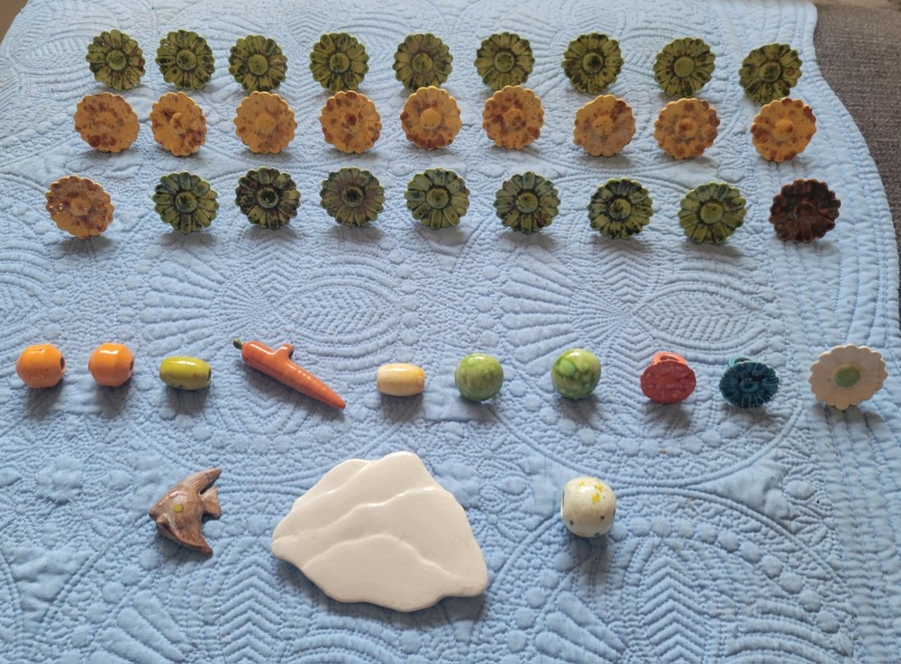 Lot: 1960s Handmade Macrame Beads