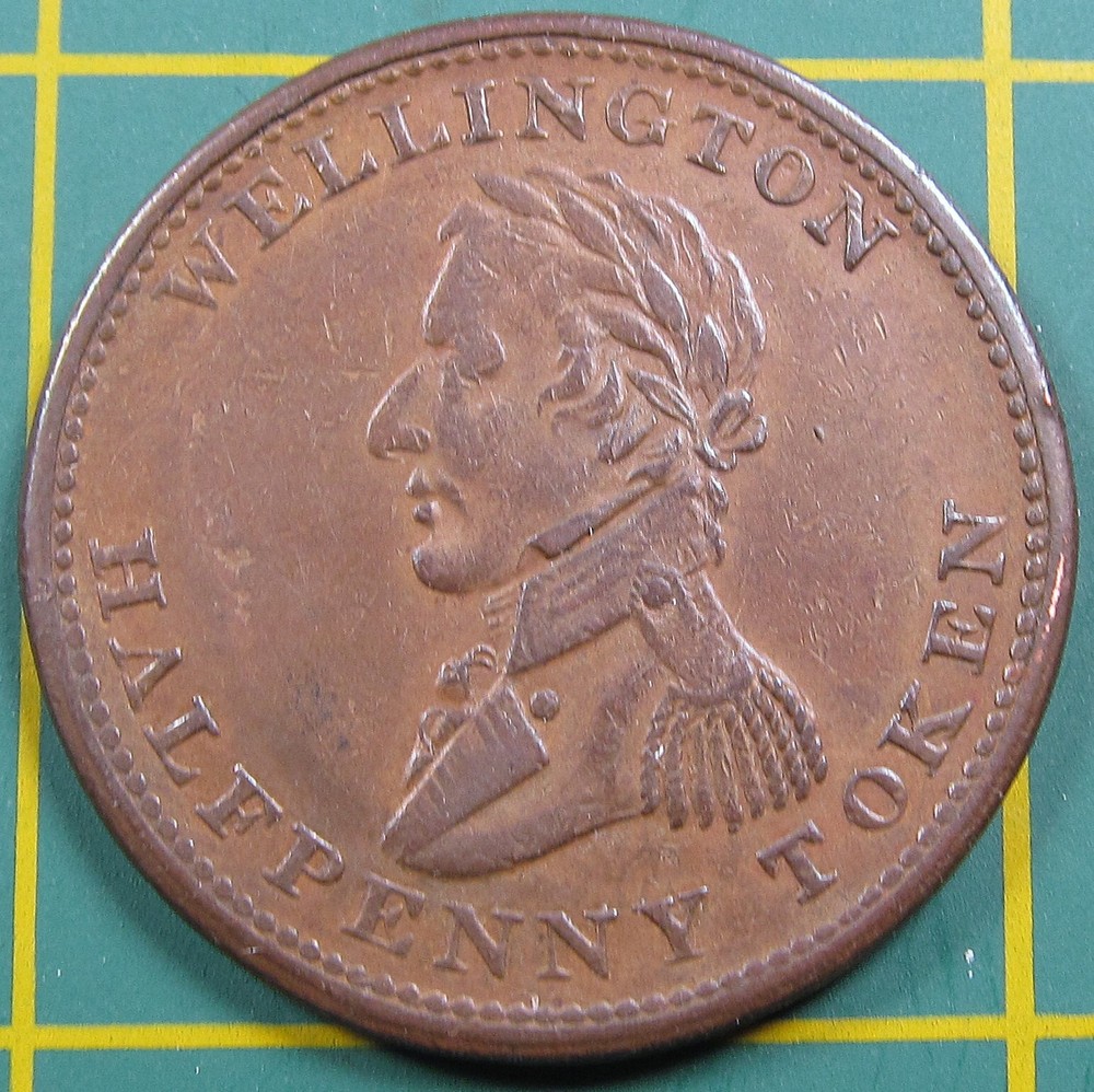 1814 Wellington Halfpenny Token WE-8A6