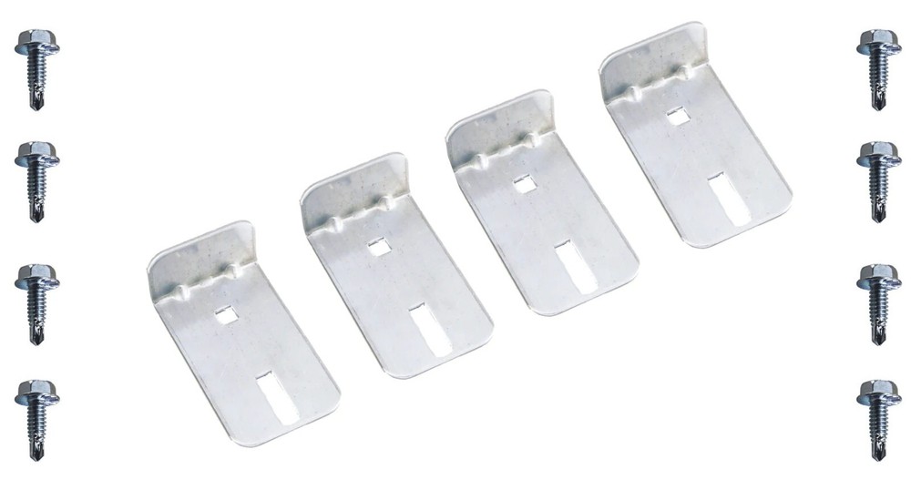 Garage Door Vertical Step Plate / Interior Lift Handle 4 pack PLUS Hardware