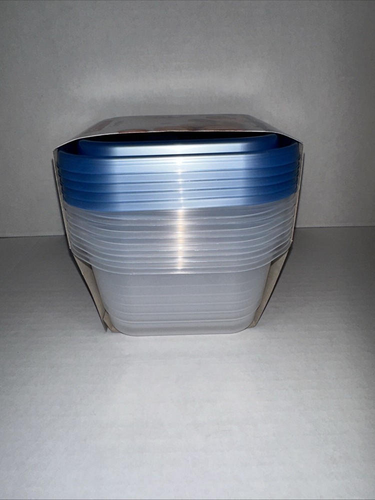 Goodcook 5 Large Square Container with Light Blue Lid 5.2 Cups