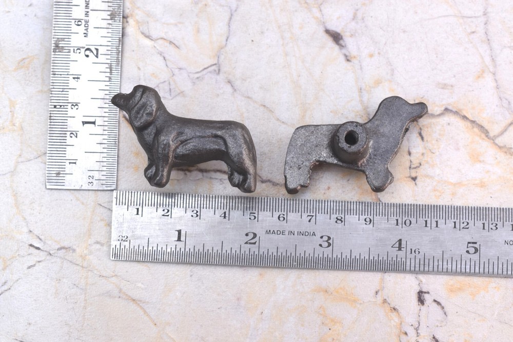 Vintage Dog Shape cast iron cabinet drawer door Gate knobs handles pull 10pcs