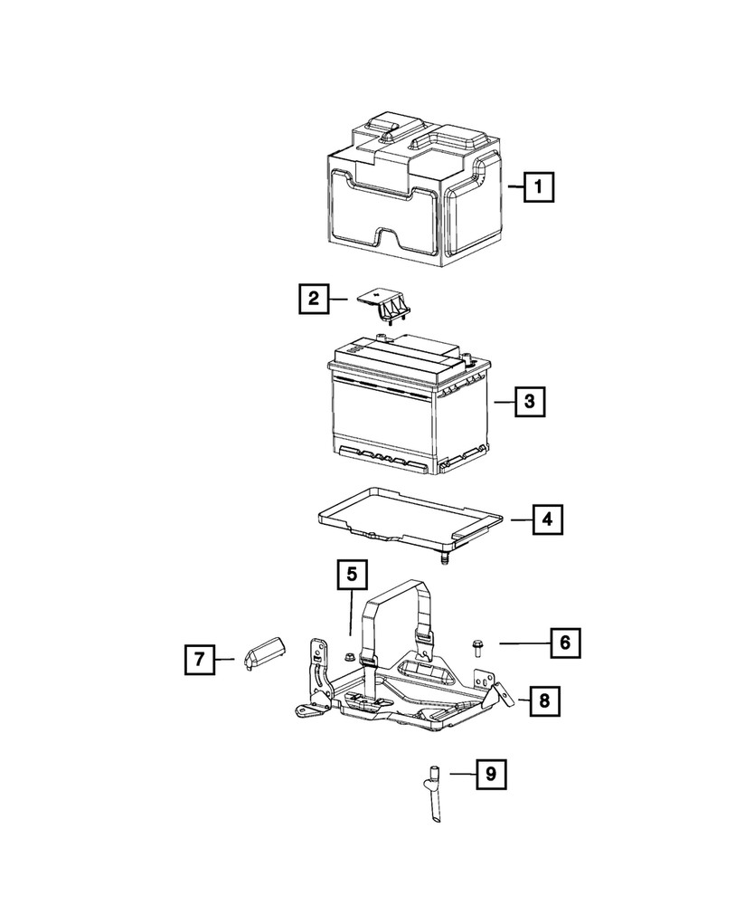 Genuine Mopar Battery Shield 68202276AA