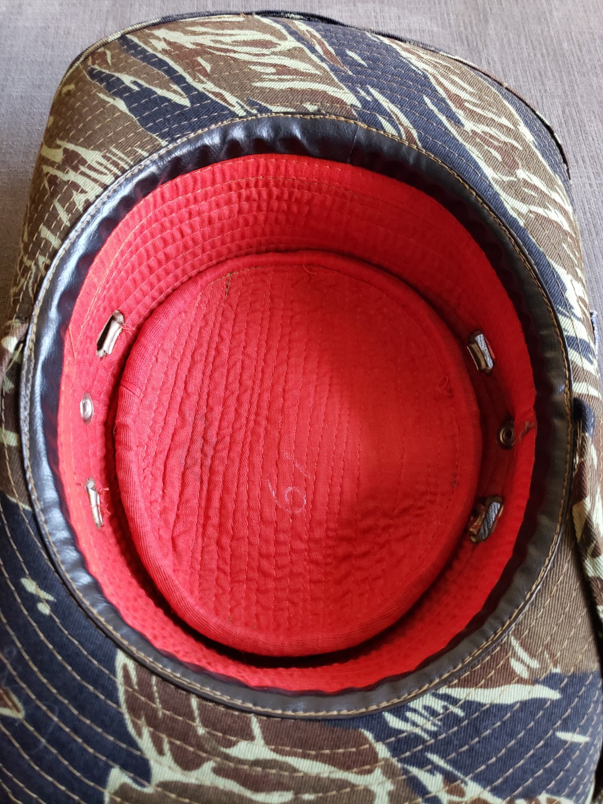 RARE! Vintage Vietnam War Era Nakhon Phanom Thailand Tiger Camo Boonie Bush Hat