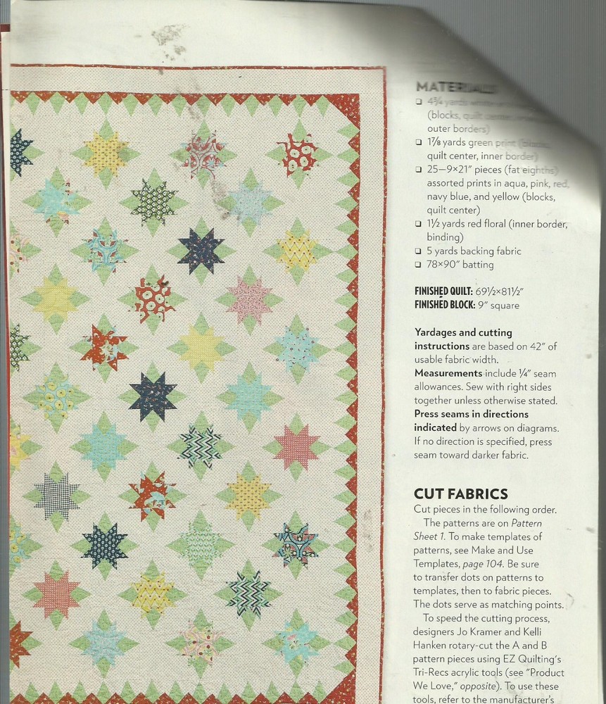 L0625 POINTS OF INTEREST QUILT PATTERN/INSTRUCTIONS