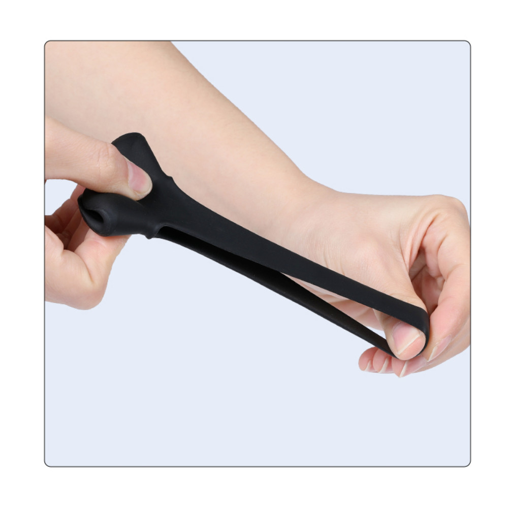 Silicone Ball Stretcher Enhancer Squeeze Scrotum Testicle Ring Delay Ejaculation