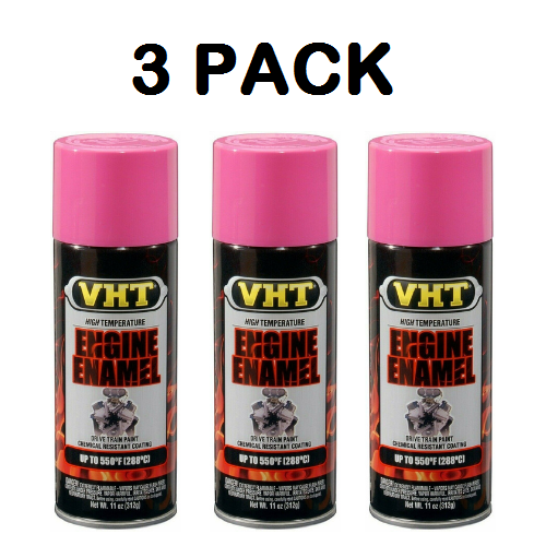 Hot Pink Coating High Temp Engine Enamel Header & Caliper Brake Paint Sp- 3 PACK
