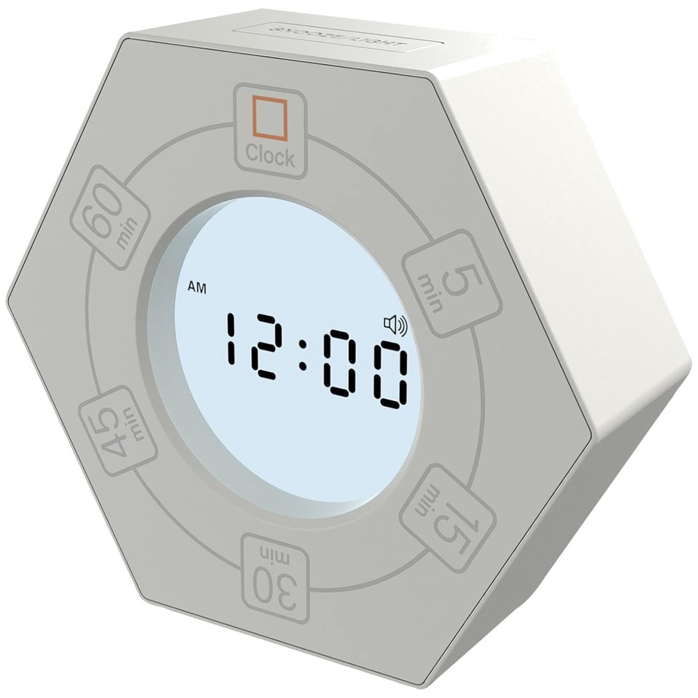 Rotating Productivity Clock for ADHD, White