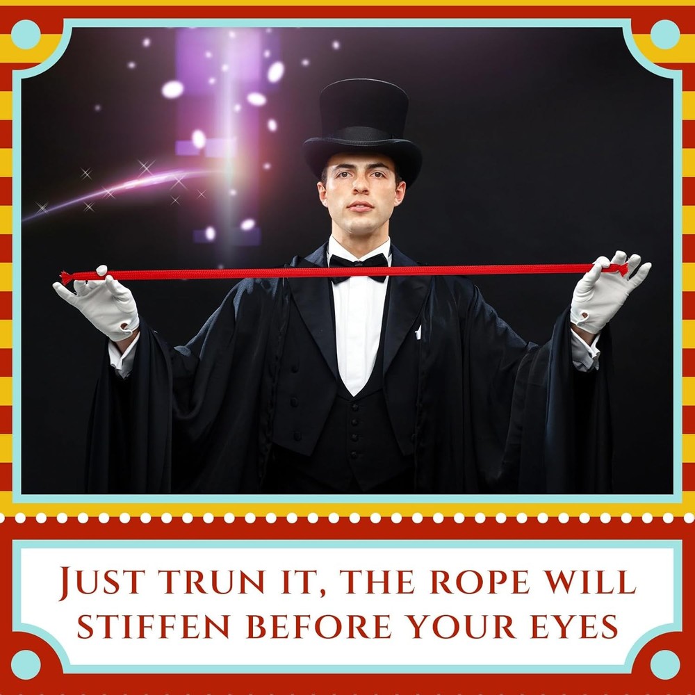 2 Pcs Magic Trick Rope Tricks Stiff Flexible Comedy Stage Close...