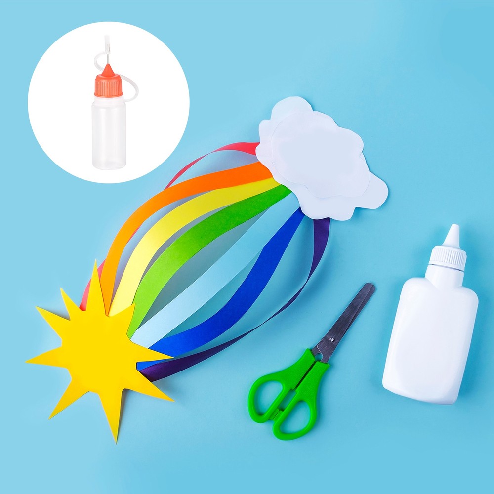 20Pcs Needle Tip Bottles,Squeeze Bottle w Storage Caps(10ml,Red)
