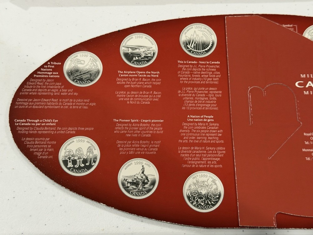 1999 Canada Millennium Quarter Coin Set