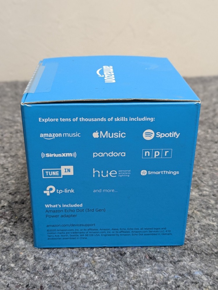 NIB Echo Dot (3rd Gen) - Smart Speaker w/ Alexa – Charcoal - Amazon Echo NEW