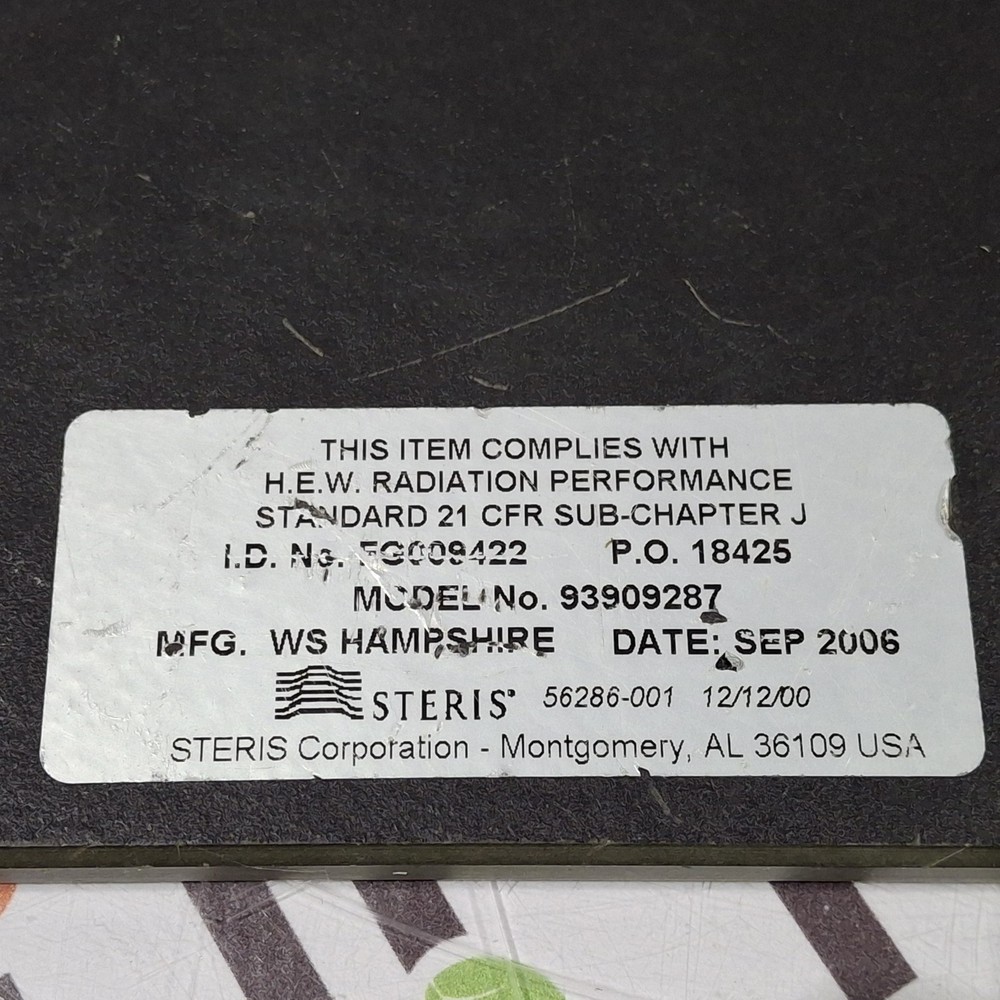 Steris 93909 X-Ray Tabletop Board